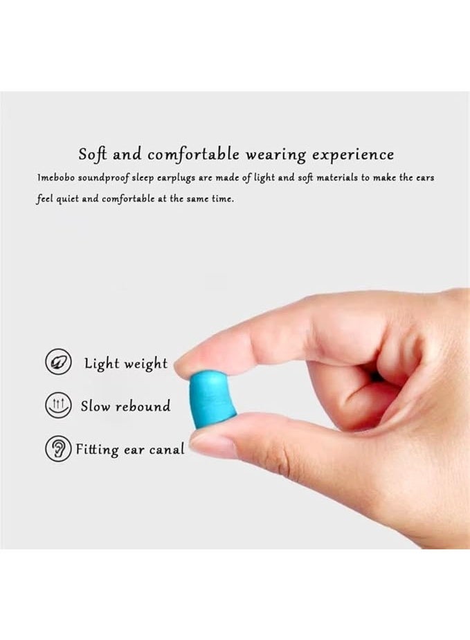 سدادات أذن صغيرة ملونة - سدادات أذن عازلة للصوت للنوم - ناعمة ومريحة وخفيفة الوزن وبطيئة الارتداد - Image 2